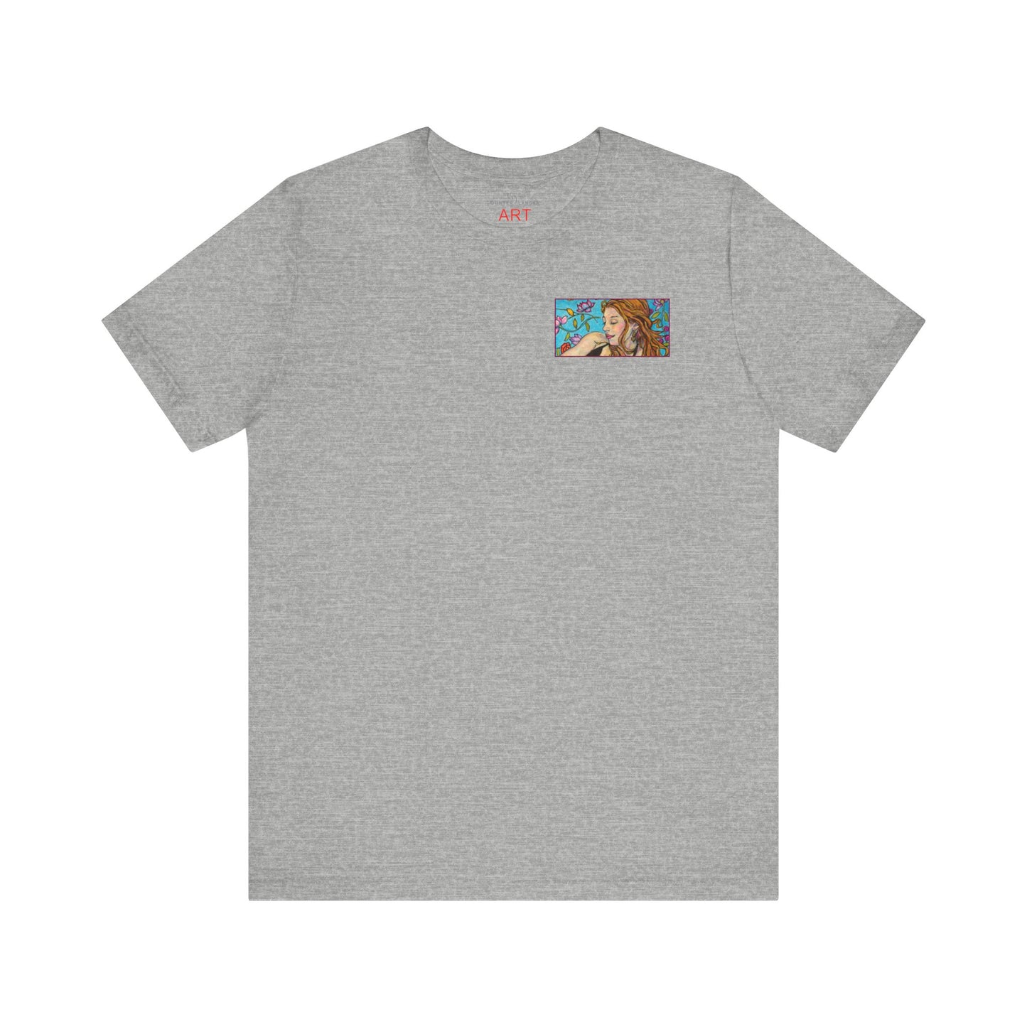 Unisex Jersey Short Sleeve Tee - Motiv: Ida (Ausschnitt H 5,8 cm) & Rückseite Ida, H 26 cm