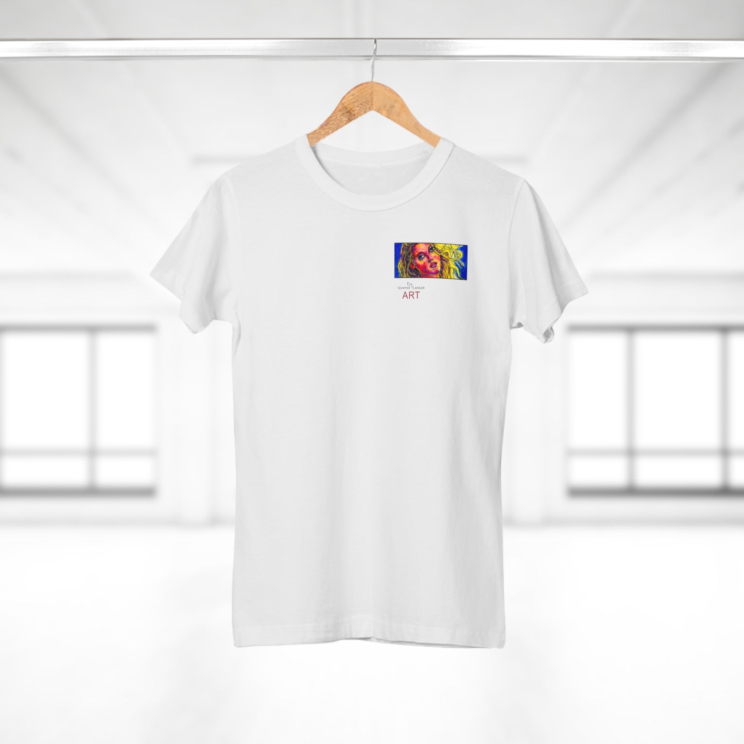 Single Jersey Women's T-shirt - hell - Motiv: Mascha, H 5 cm