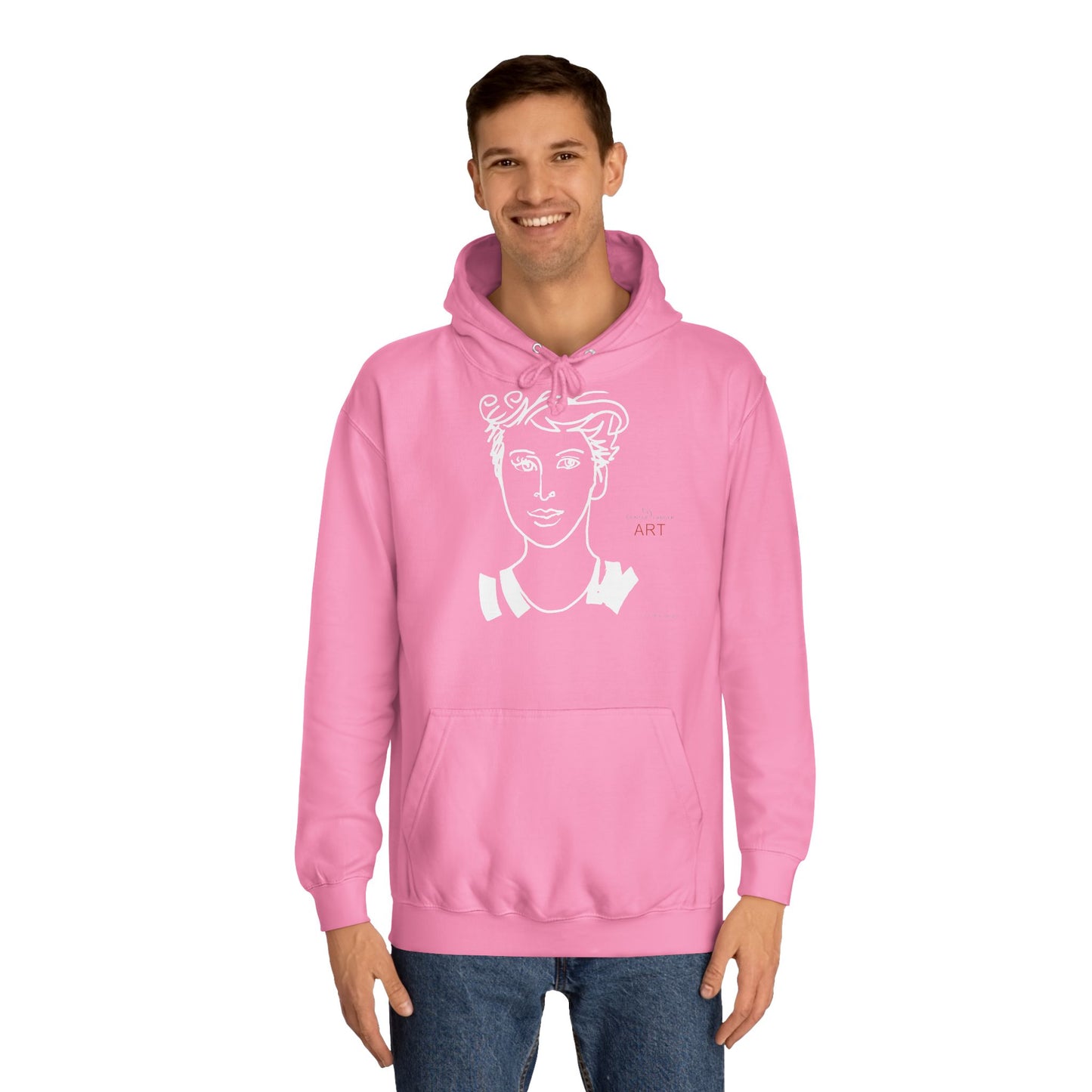 Unisex College Hoodie - Motiv: Front Lars & Rückseite Gia (weiß)