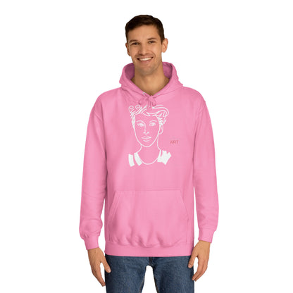 Unisex College Hoodie - Motiv: Front Lars & Rückseite Gia (weiß)