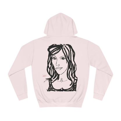 Unisex College Hoodie -  Motiv: Front Esther (klein) & Rückseite Esther