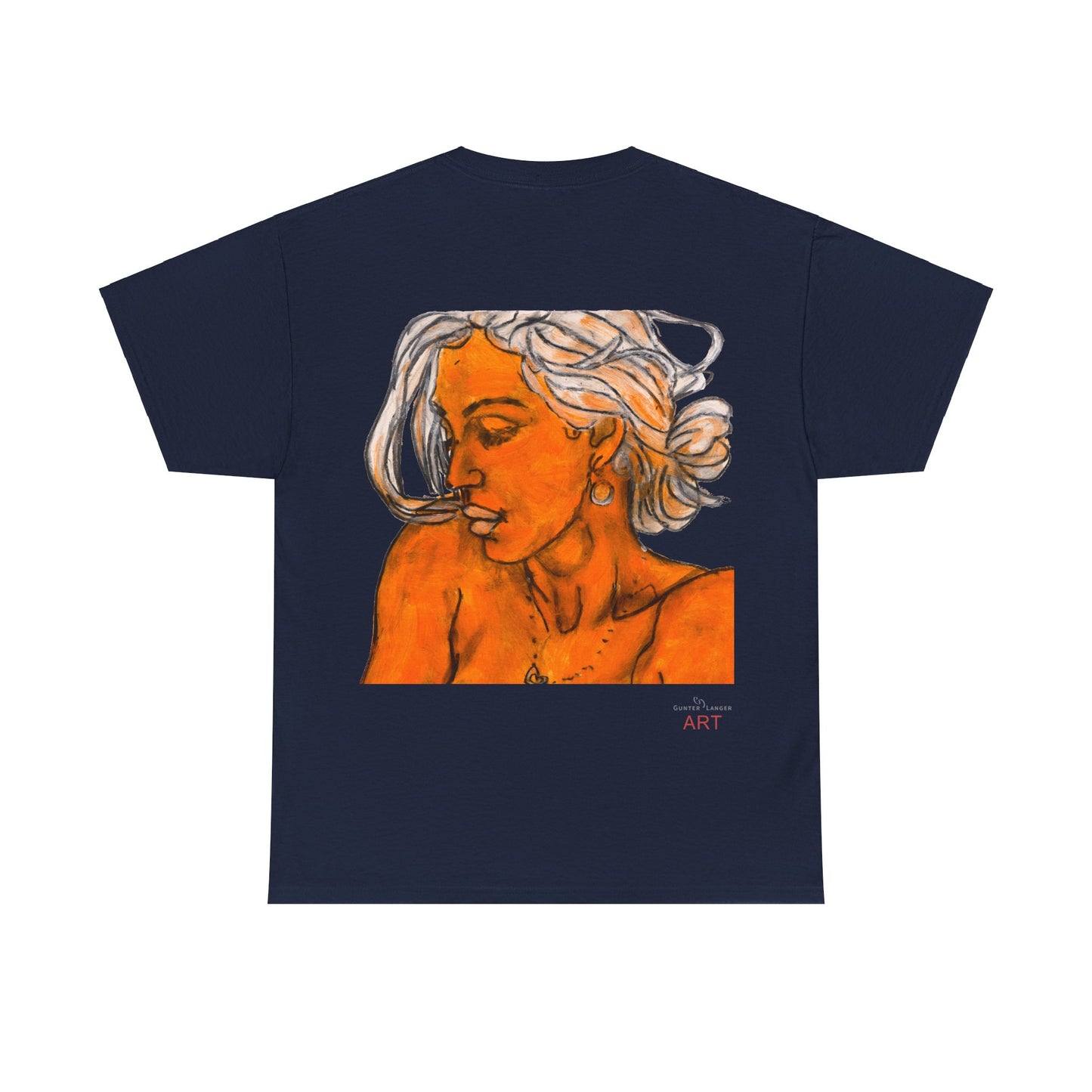 Unisex Heavy Cotton Tee - Motiv: Rückseite Amara, H 39 cm