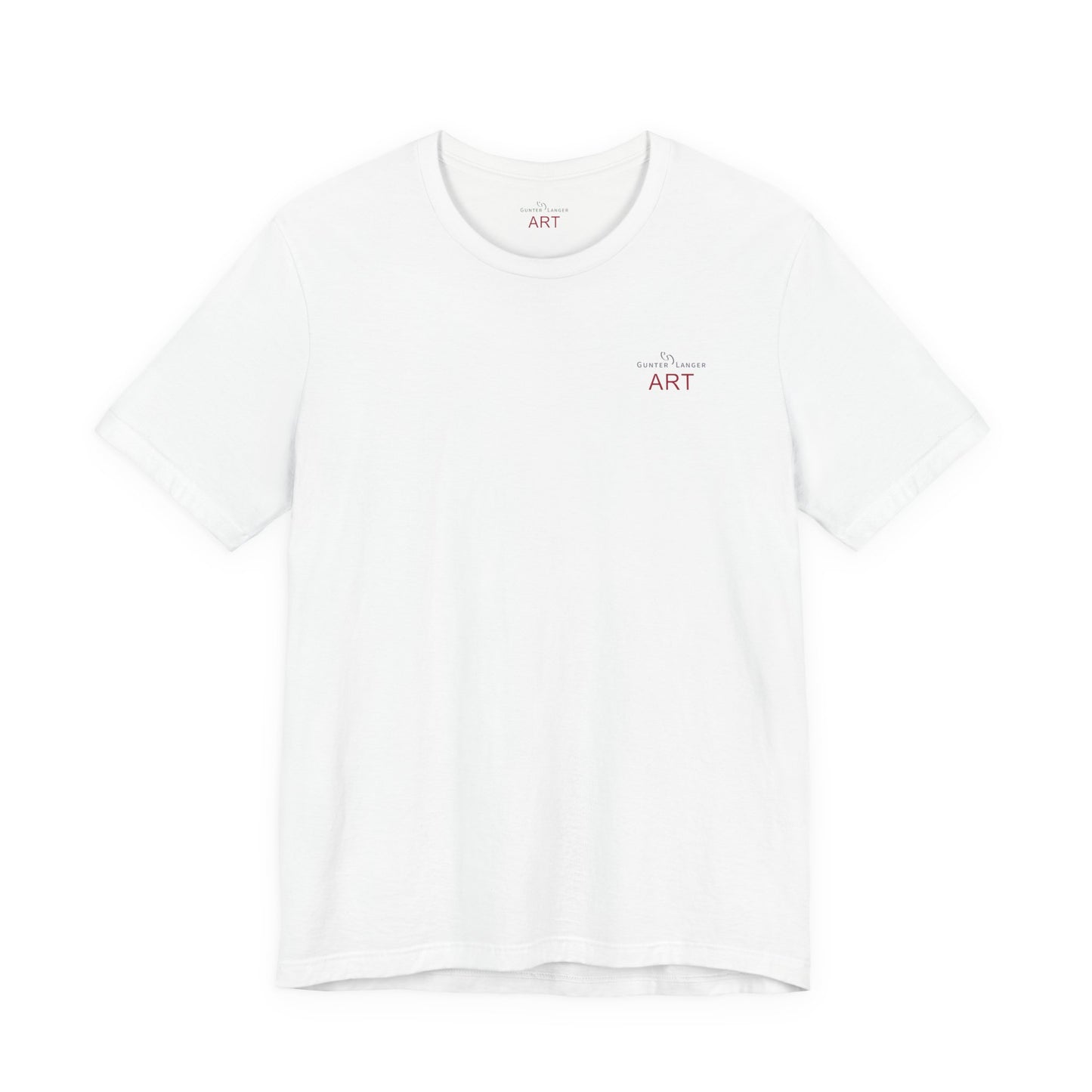 Unisex Jersey Short Sleeve Tee - Motiv: Front Logo & Rückseite Giselle H 48,42 cm, N-Label
