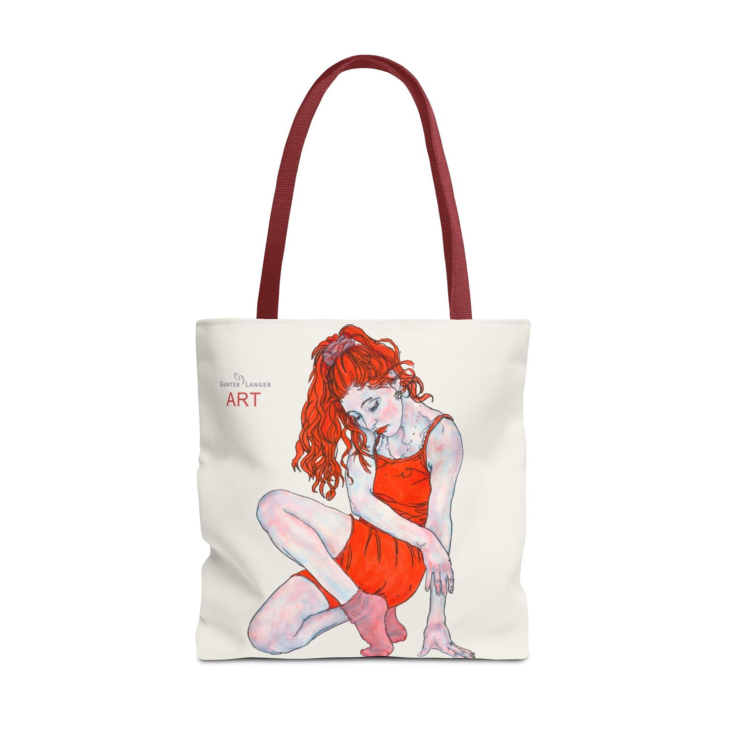 Tote Bag (AOP) - Motiv: Front Julia & Rückseite Julia 41,44cm Beige