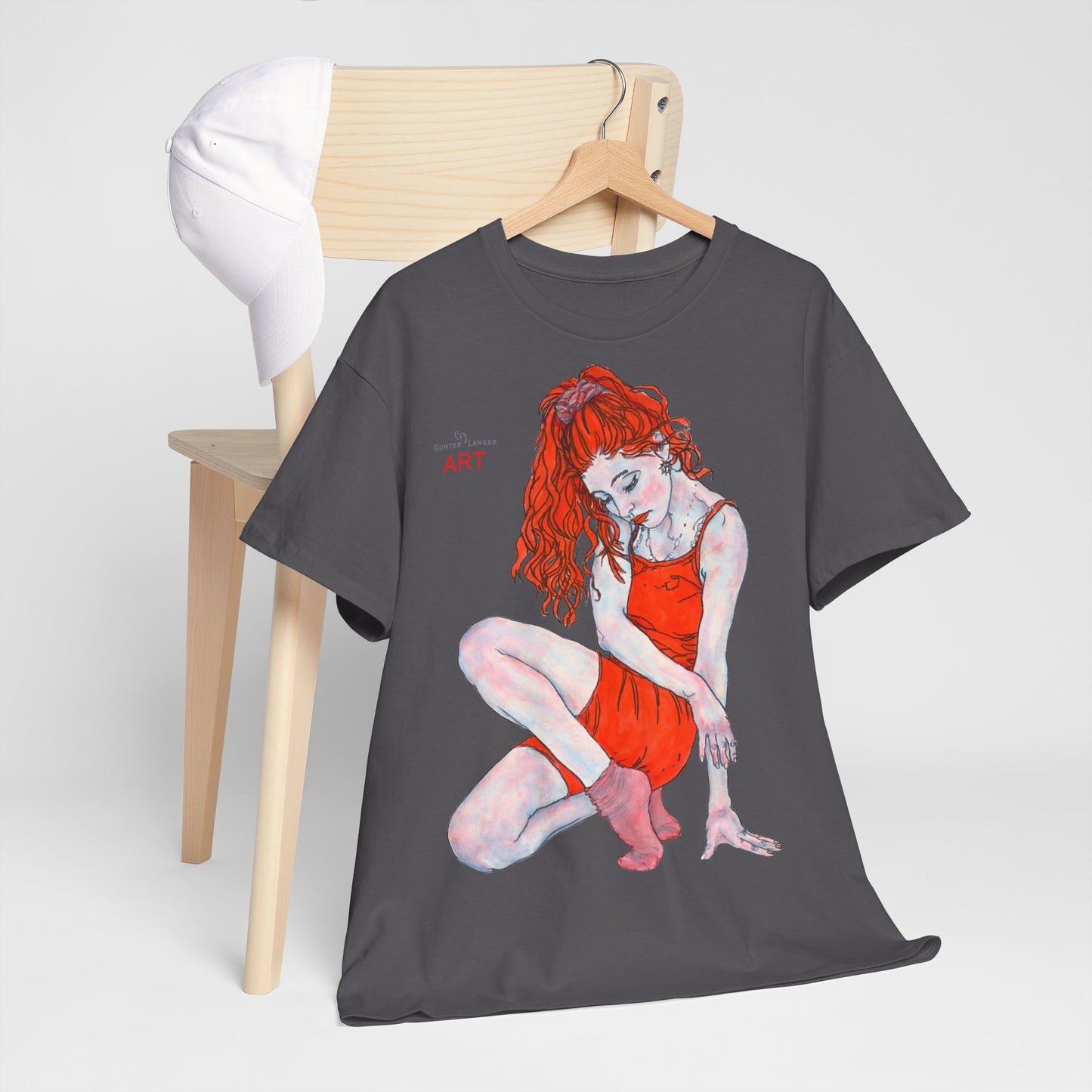 Unisex Heavy Cotton Tee - Motiv: Front Julia,  H 47 cm