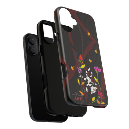 Tough Cases - iPhone - Motiv: Katze schwebt und Ranken, H 7,73 cm, Mikado3