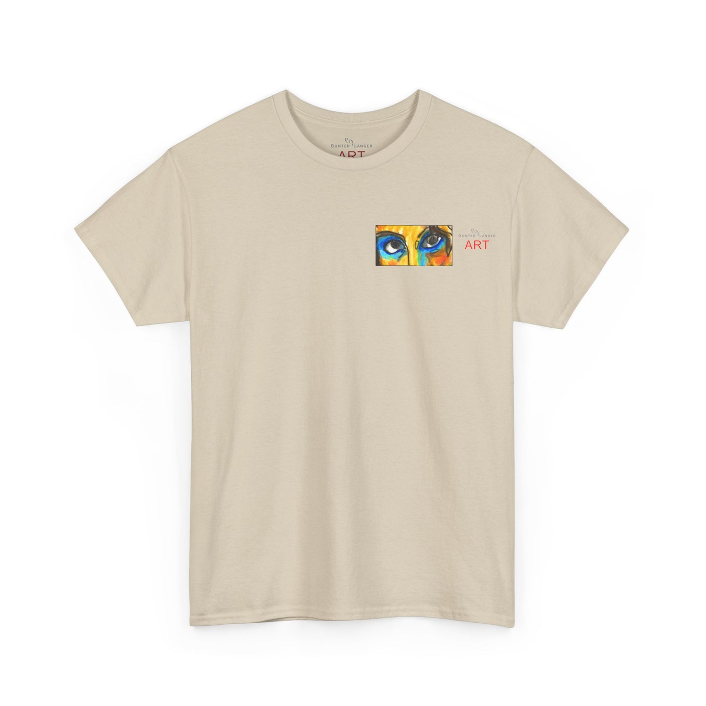 Unisex Heavy Cotton Tee - Motiv Augen & Frechdax, Neck Label