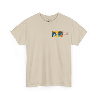 Unisex Heavy Cotton Tee - Motiv Augen & Frechdax, Neck Label
