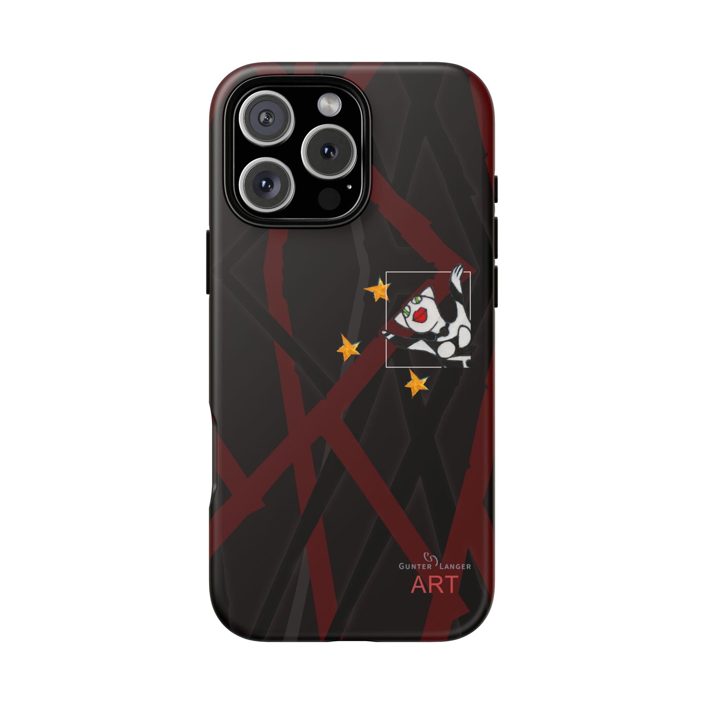 Tough Cases - iPhone - Motiv:  "Miau" klein H 8 cm, Sternenhimmel, Mikado3