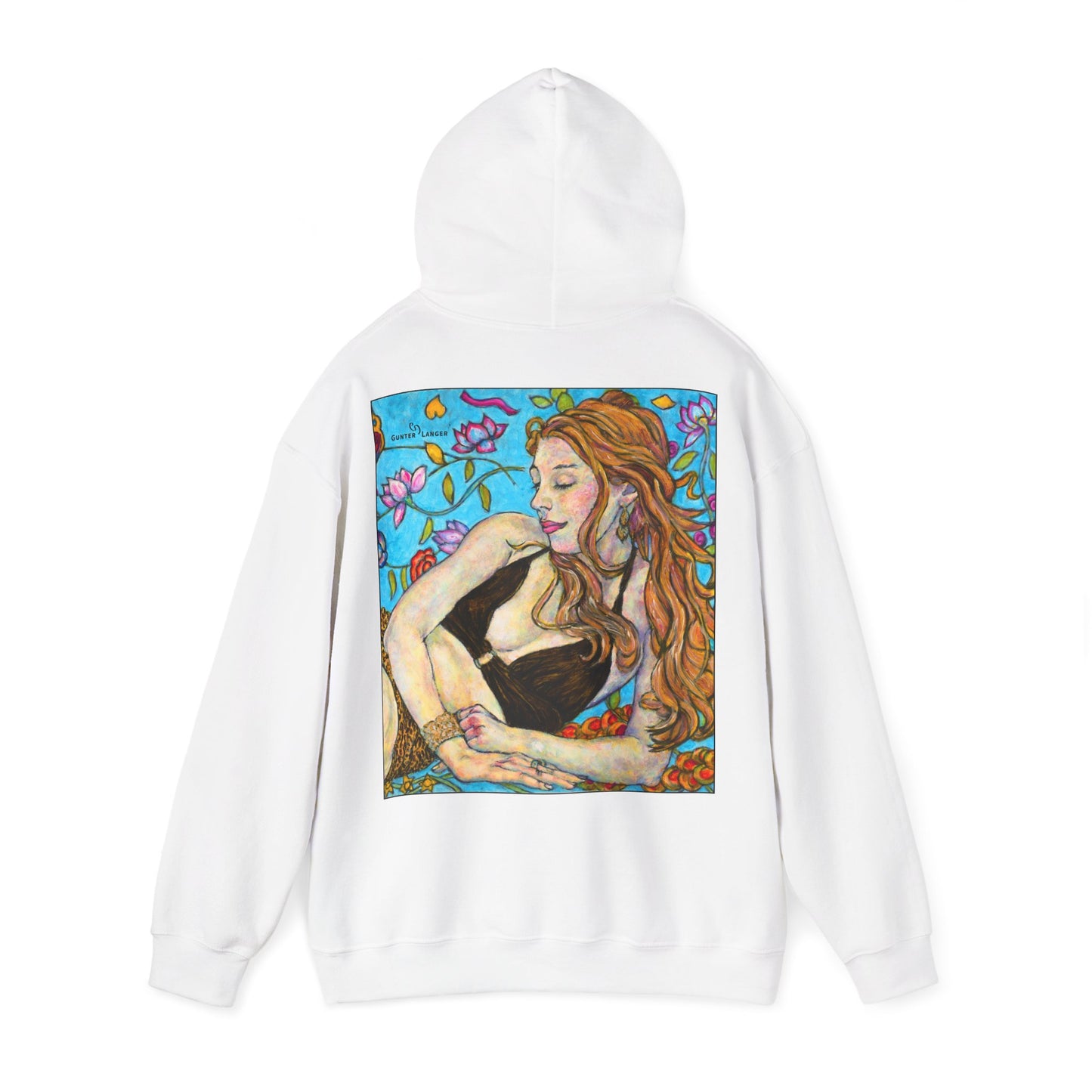 Unisex Heavy Blend™ Hooded Sweatshirt - Motiv: Front Ida, (Ausschnitt H 8,5 cm) & Rückseite Ida, H 42,5 cm