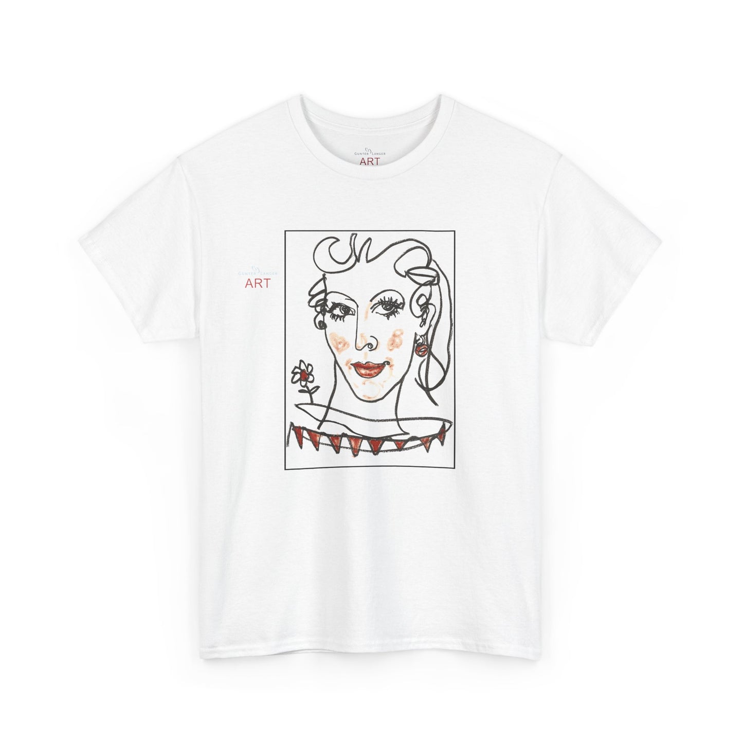 Unisex Heavy Cotton Tee - Motiv:  Front Lina, Neck Label