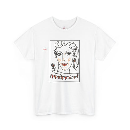 Unisex Heavy Cotton Tee - Motiv:  Front Lina, Neck Label