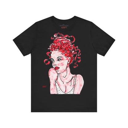 Unisex Jersey Short Sleeve Tee - Motiv: Front Mila, H 49 cm