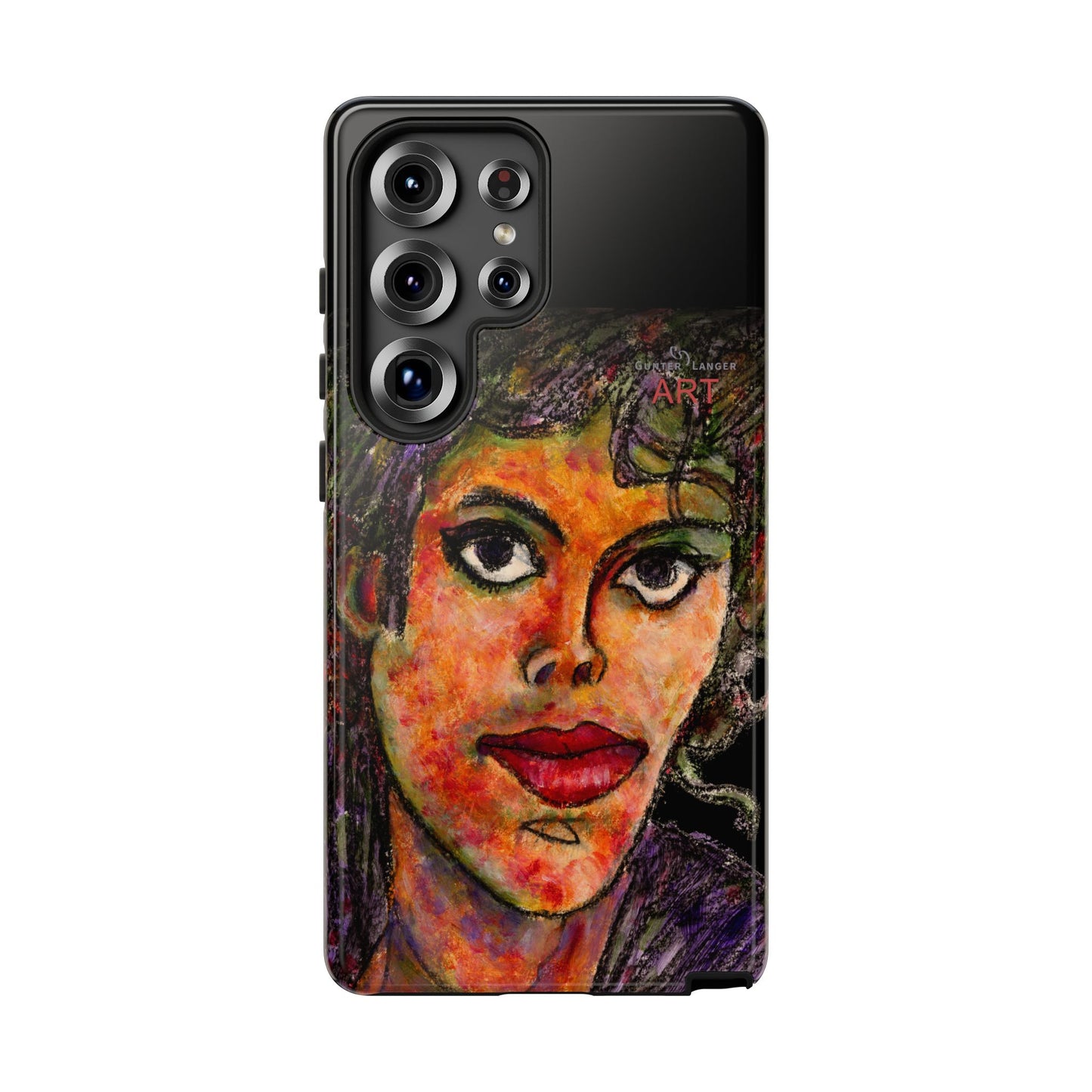 Tough Cases - Google Pixel - Samsung Galaxy - Motiv: MJ, Schwarz