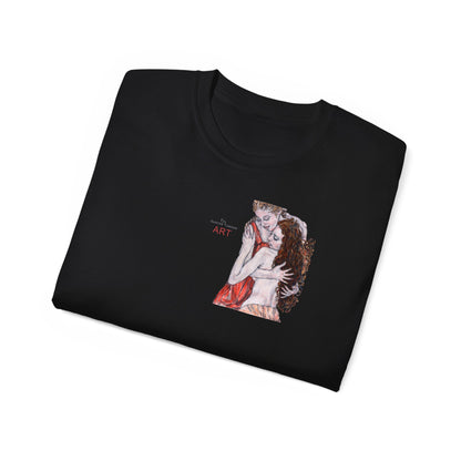 Unisex Ultra Cotton Tee - Mutter und Tochter - Motiv Bei dir (klein) & Bei dir (groß)