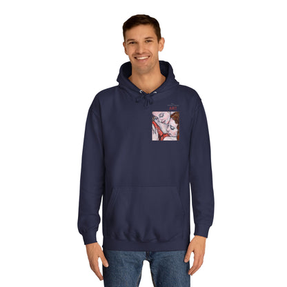 Unisex College Hoodie - Motiv: Front Bei dir & Rückseite Bei dir (gerahmt)