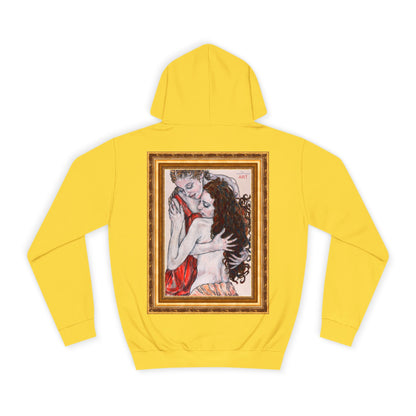 Unisex College Hoodie - Motiv: Rückseite Bei dir (gerahmt), H 49 cm