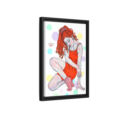 Matte Canvas, Framed (Multi-color) - Motiv:  Julia, Farbkreise, Format klein H 30,5 bis 76,2 cm
