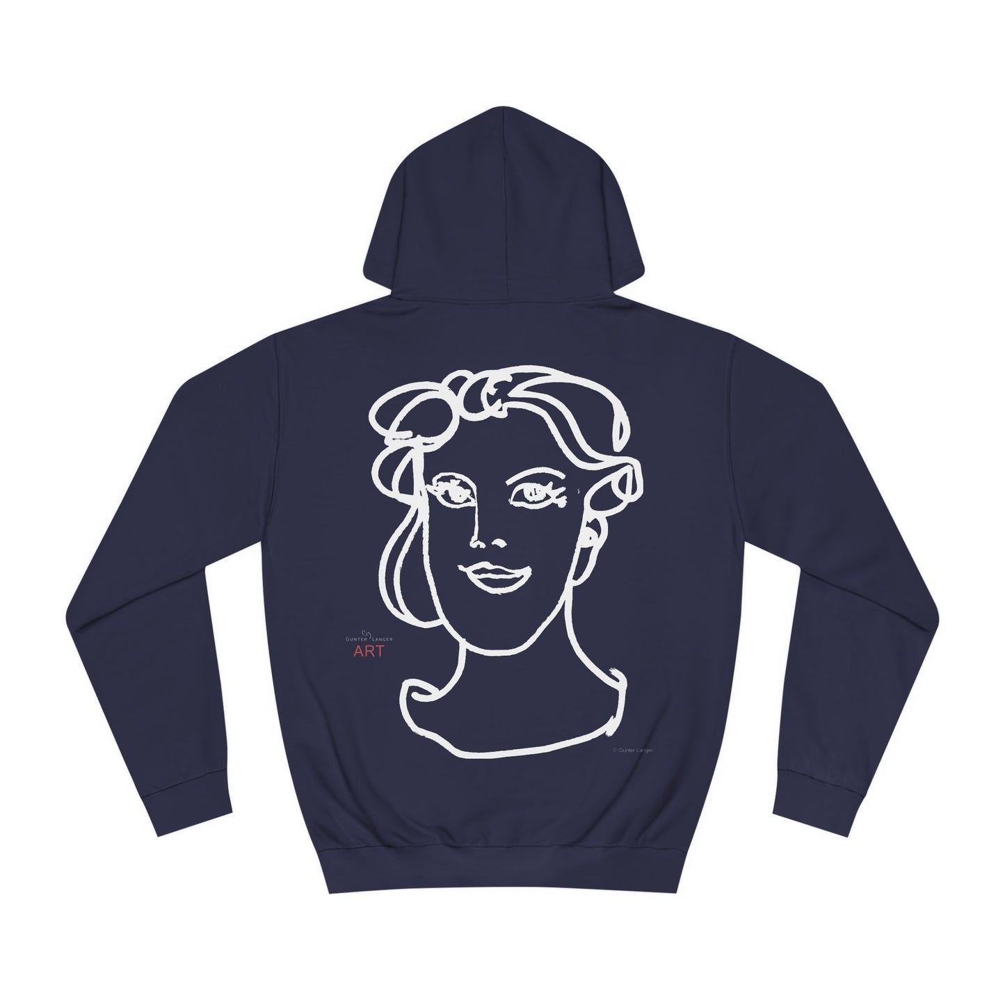 Unisex College Hoodie - Motiv: Front Lars & Rückseite Gia (weiß)