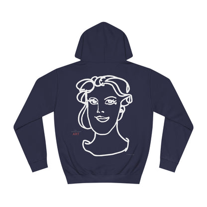 Unisex College Hoodie - Motiv: Front Lars & Rückseite Gia (weiß)