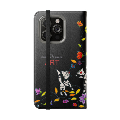 Flip Cases - Motiv: Waldnymphen, Schwarz, Seifenblasen