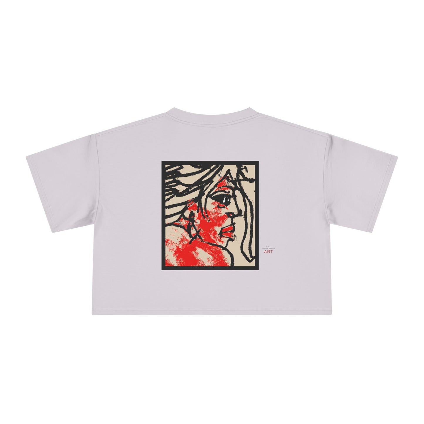 Women's Crop Tee  - Motiv: Front Ria (Ausschnitt H 13,5 cm), & Rückseite Ria, H 24,8 cm