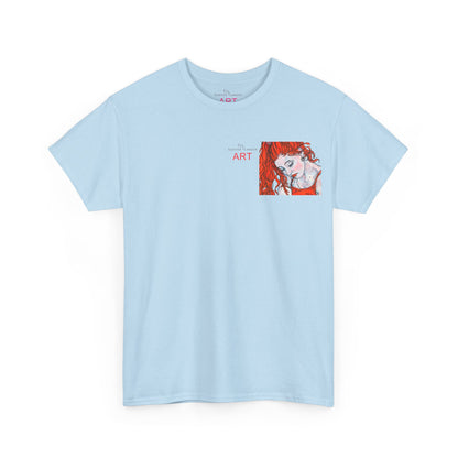 Unisex Heavy Cotton Tee - Motiv:  Front Julia, Ausschnitt & Rückseite Julia, H 49 cm N-Label