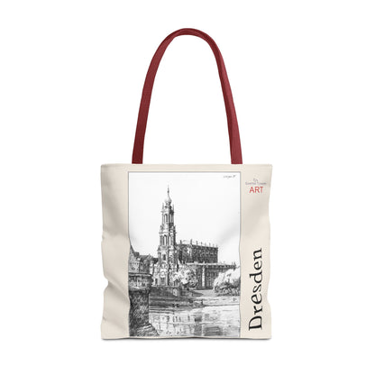 Tote Bag (AOP) - Motiv: Dresden -  Hofkirche, Bleistift