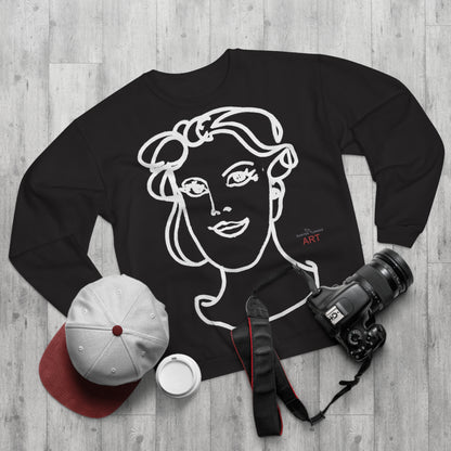 Unisex Crew Neck Sweatshirt (EU) - Motiv: Front Gia & Rückseite Gia (weiß)