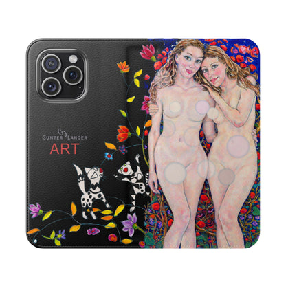 Flip Cases - Motiv: Waldnymphen, Schwarz, Seifenblasen