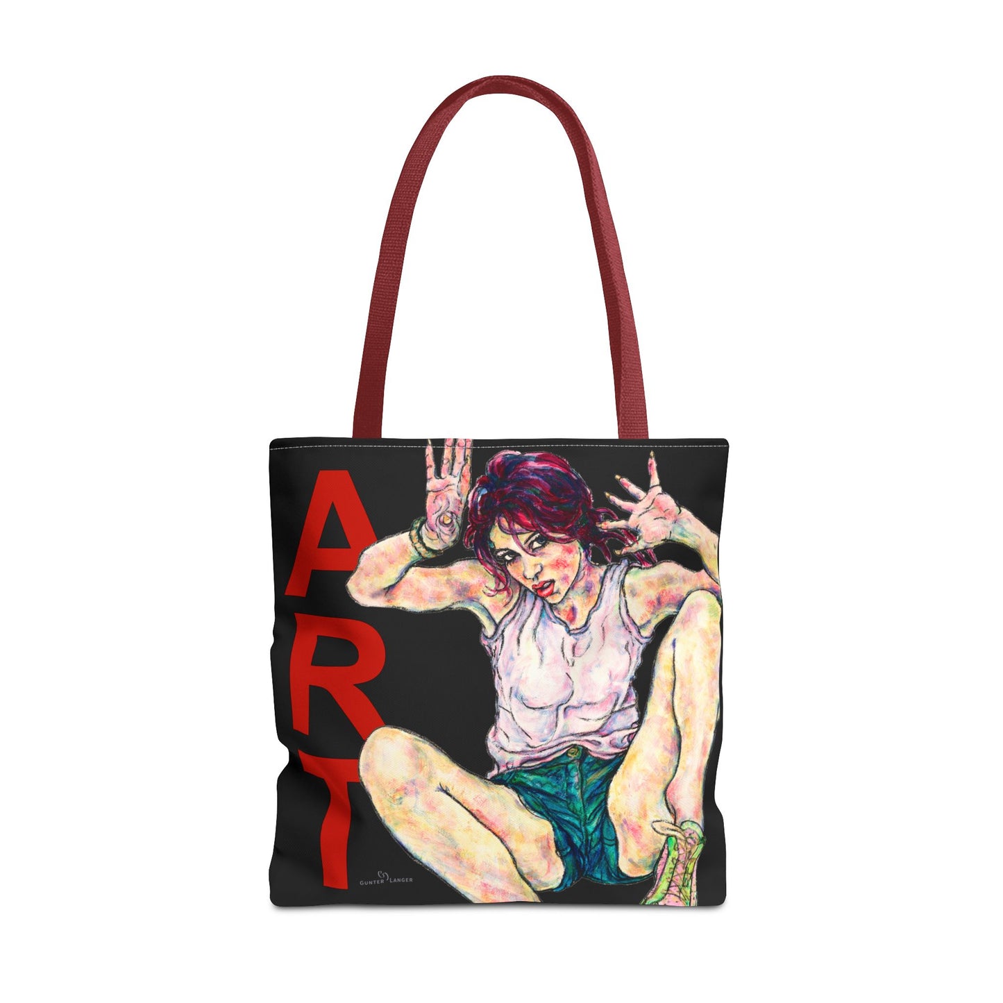 Tote Bag (AOP) - Motiv: Siegesgöttin, Schwarz