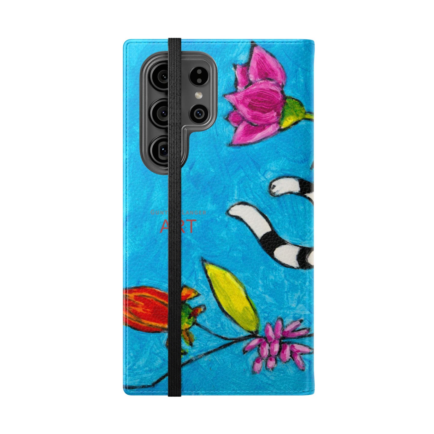 Flip Cases - Motiv: Gescheckte Katze schwebt