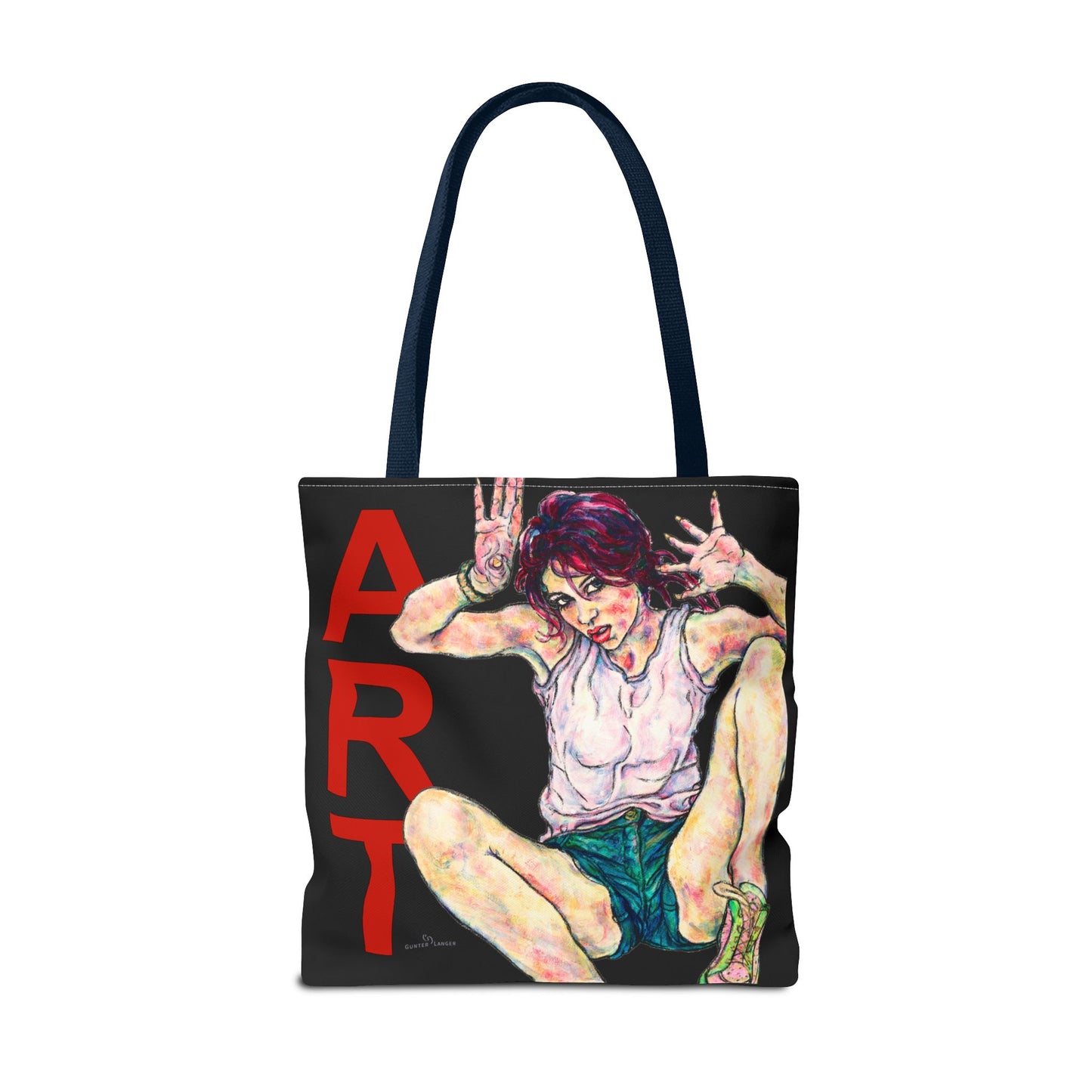 Tote Bag (AOP) - Motiv: Siegesgöttin, Schwarz