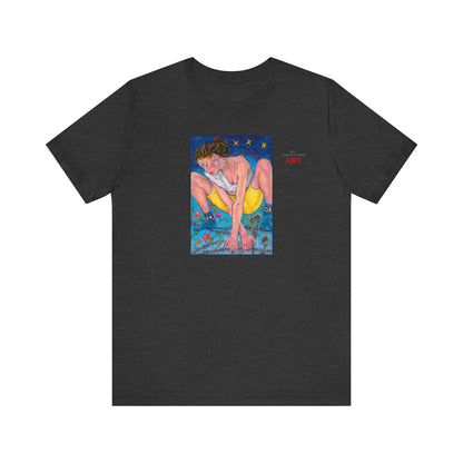 Unisex Jersey Short Sleeve Tee - Motiv: Front Alva, H 26 cm & Rückseite Alva, H 41 cm