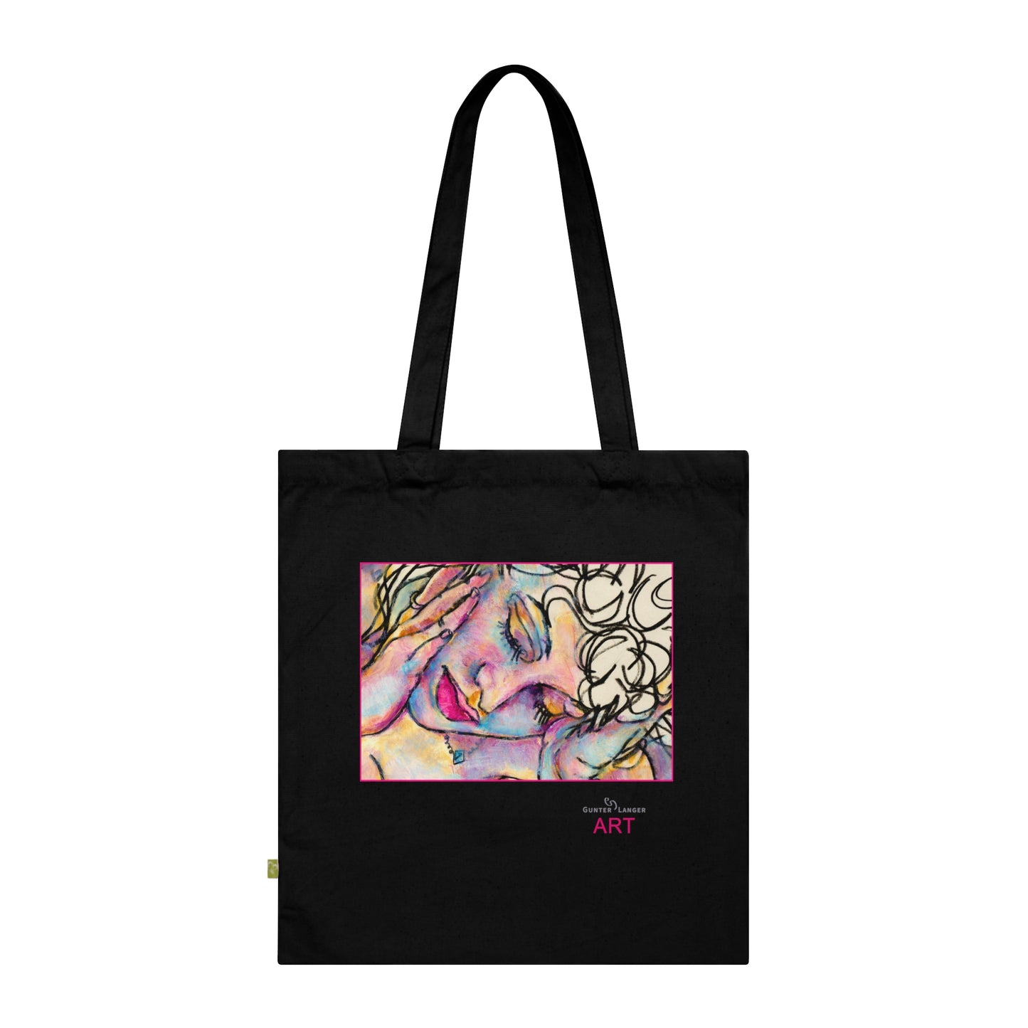 Organic Cotton Tote Bag - Motiv: Mara2,  einseitig bedruckt, H 17,3 cm