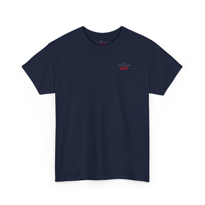 Unisex Heavy Cotton Tee - Motiv: Front Logo & Rückseite Lina, Neck Label