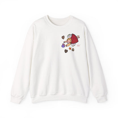 Unisex Heavy Blend™ Crewneck Sweatshirt - Motiv: Front Engel 3, H 11 cm