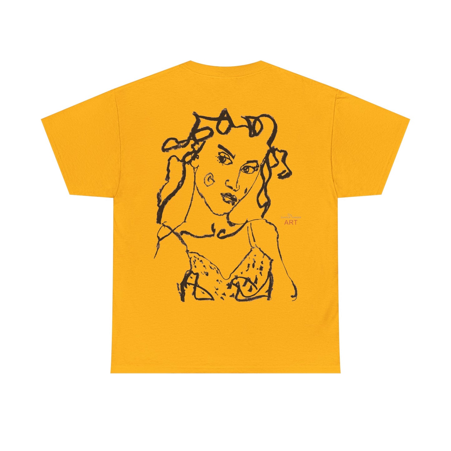 Unisex Heavy Cotton Tee - Motiv: Front Jana klein H 16,3 cm & Rückseite Jana H 49 cm