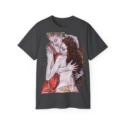 Unisex Ultra Cotton Tee - Mutter und Tochter, Front Bei dir, H 49 cm