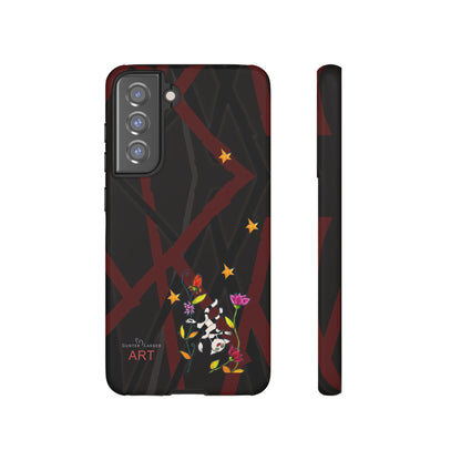 Tough Cases - Google Pixel - Samsung Galaxy - Motiv: Katze schwebt und Ranken, H 5,26 cm, Mikado3