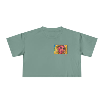 Women's Crop Tee - Motiv: Front "Maria" H 8,6 cm & Rückseite "Maria" (Ausschnitt) H 24,8 cm