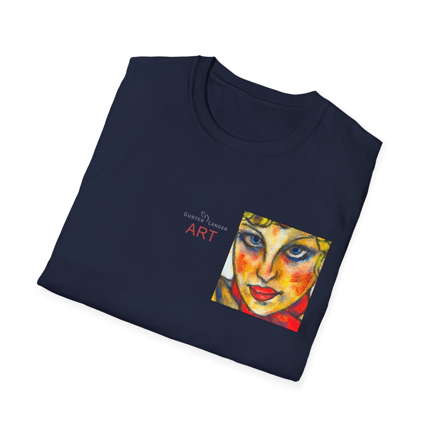 Unisex Softstyle T-Shirt - Motiv: Front Ina (Ausschnitt H 13,5 cm) & Ina, Rückseite (groß H 27 cm)