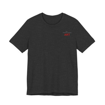 Unisex Jersey Short Sleeve Tee - Motiv: Front Logo & Rückseite Julia, H 49 cm