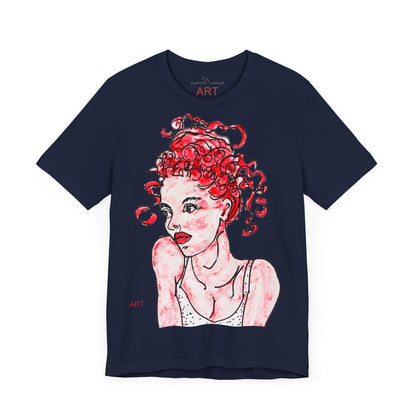Unisex Jersey Short Sleeve Tee - Motiv: Front Mila, H 49 cm