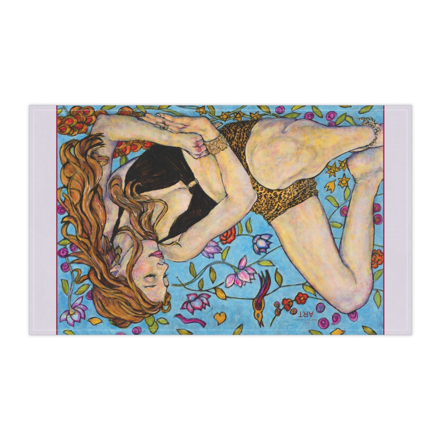 Tea Towels (cotton, poly) - Motiv: Ida, bündig, 46 x 76 cm, Veilchen