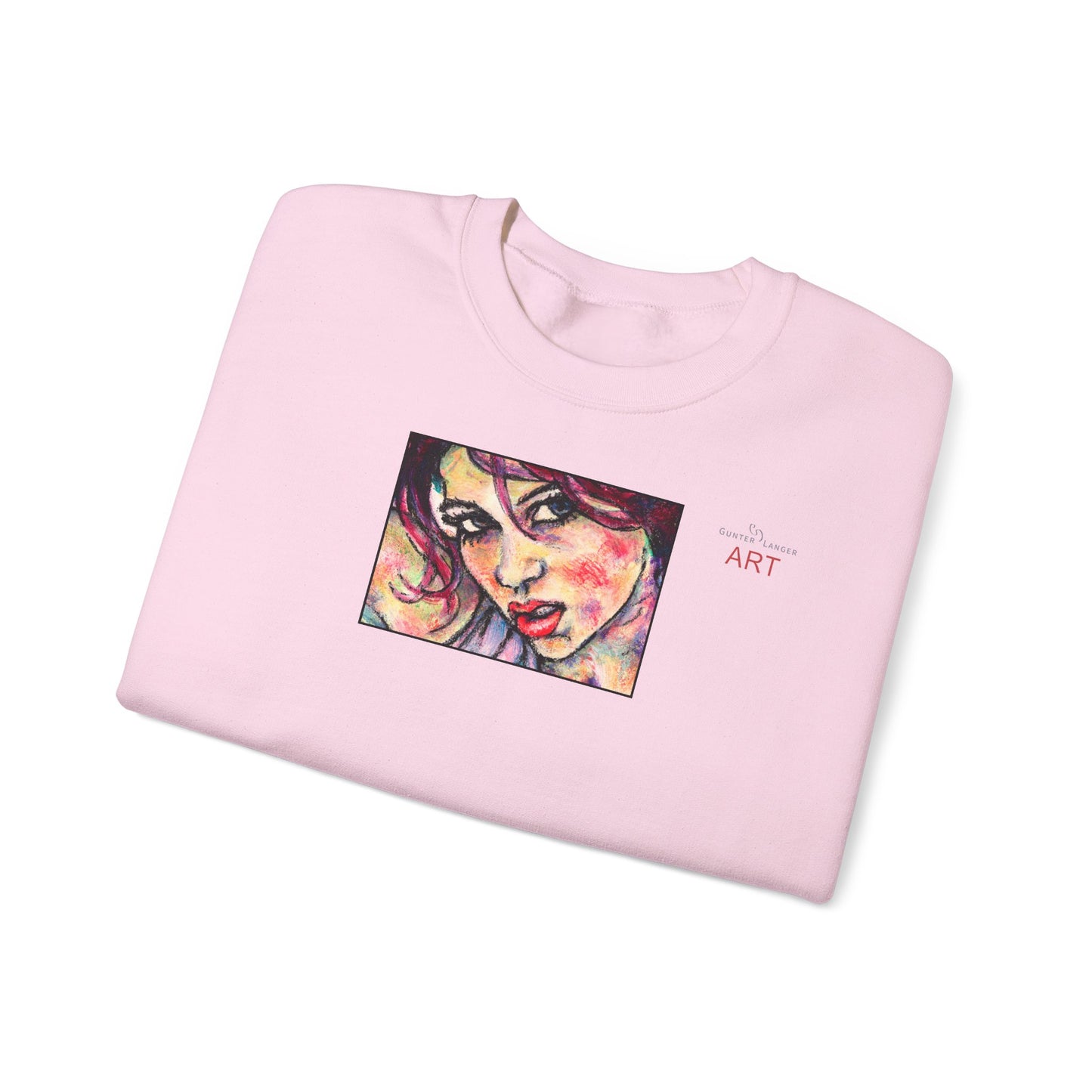 Unisex Heavy Blend™ Crewneck Sweatshirt - Motiv: Front Siegesgöttin, H12 cm (klein) & Rückseite Siegesgöttin, H43 cm