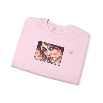 Unisex Heavy Blend™ Crewneck Sweatshirt - Motiv: Front Siegesgöttin, H12 cm (klein) & Rückseite Siegesgöttin, H43 cm