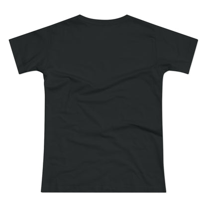 Single Jersey Women's T-shirt- dunkel - Motiv: Stella, Ausschnitt, H 6,3 cm