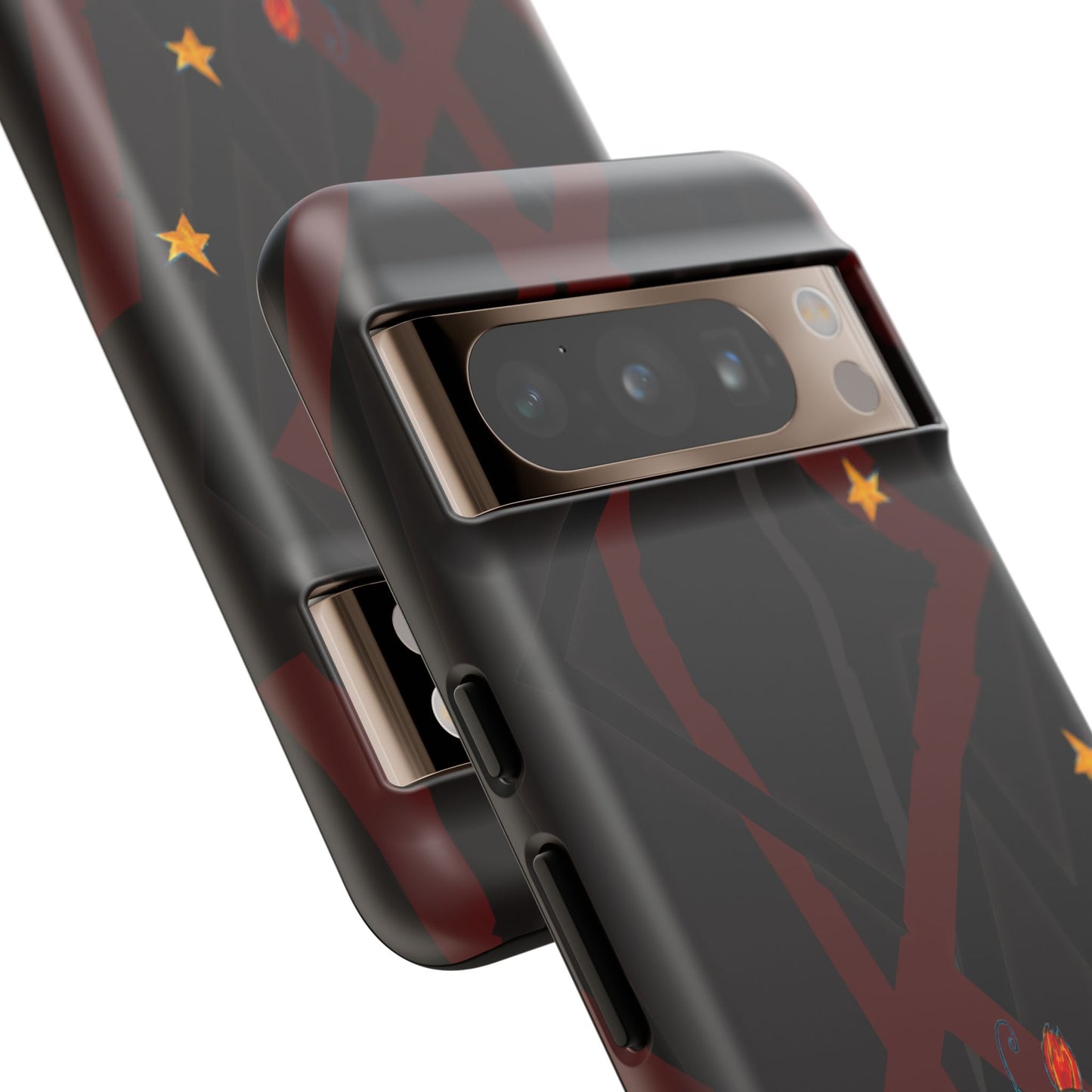 Tough Cases - Google Pixel - Samsung Galaxy - Motiv: Katze schwebt und Ranken, H 5,26 cm, Mikado3