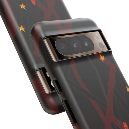 Tough Cases - Google Pixel - Samsung Galaxy - Motiv: Katze schwebt und Ranken, H 5,26 cm, Mikado3